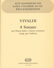 Antonio Vivaldi: 4 Sonate furulyára, zongorakísérettel és basso continuo szólammal