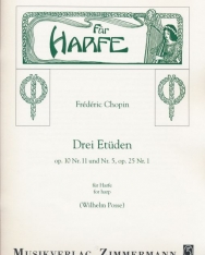 Frédéric Chopin: Drei Etüden - hárfára