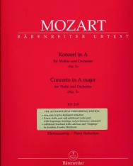 Wolfgang Amadeus Mozart: Concerto for Violin K. 219 (Urtext)