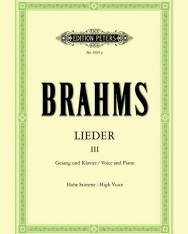 Johannes Brahms: Lieder III. hohe