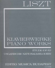 Liszt Ferenc: Études op. 6., Ungarische Nationalmelodien, Buch der Lieder II.  fűzött