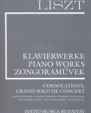 Liszt Ferenc: Consolations, Grand Solo de Concert (Supplement 10.) fűzve