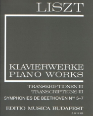 Liszt Ferenc: Transkriptionen 3. - Beethoven Symph. 5-7 (fűzött)