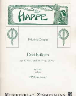 Frédéric Chopin: Drei Etüden - hárfára