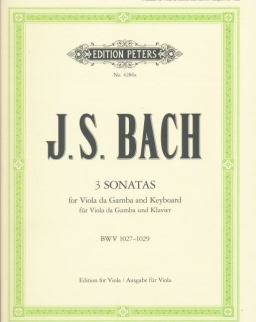 Johann Sebastian Bach: 3 Sonatas for Viola da gamba and Piano (brácsa)