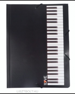 Mappa - gumis, fekete klaviatúrás