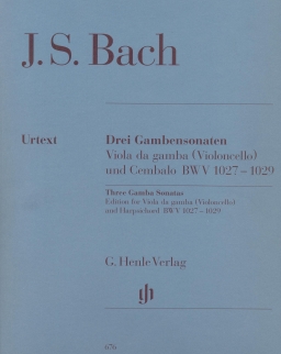 Johann Sebastian Bach: Three Gamba Sonatas for Viola da gamba and Piano (edition for Violoncello)