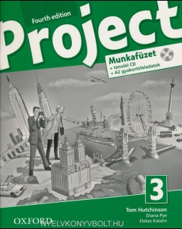Project 3 munkafüzet + tanulói CD + A2 gyakorlófeladatok- 4th Edition