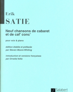 Erik Satie: Neuf chansons de cabaret por voix & piano