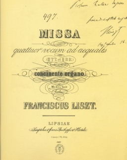 Liszt Ferenc: Szekszárdi mise - zongorakivonat (reprint)