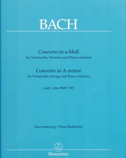 Johann Sebastian Bach: Concerto in a-moll for Violoncello and Piano (after BWV 593)