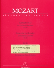 Wolfgang Amadeus Mozart: Concerto for Violin K. 216 (hegedűre, zongorakísérettel)