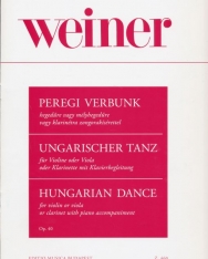 Weiner Leó: Peregi verbunk hegedűre vagy brácsára vagy klarinétra zongorakísérettel