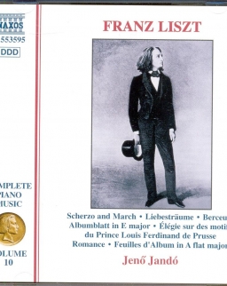 Liszt Ferenc: Works for Piano Vol. 10. - Scherzo and March, Liebestraume, Berceuse, Albumlatt