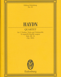 Joseph Haydn: String Quartet D major op. 20/4 Hob. III: 34 (Sun Quartets No.4) - kispartitúra