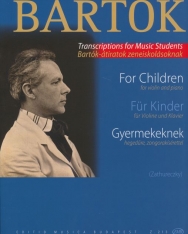 Bartók Béla: Gyermekeknek hegedűre - Apró darabok zongorakísérettel
