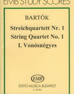 Bartók Béla: String Quartet No. 1 kispartitúra
