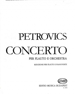 Petrovics Emil: Concerto fuvolára, zongorakísérettel