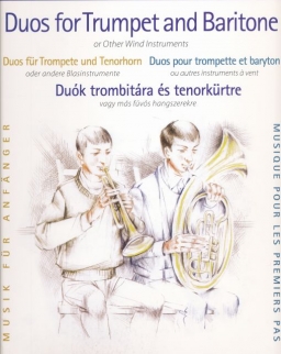 Duók trombitára és tenorkürtre - vagy más fúvós hangszerekre, kezdők számára