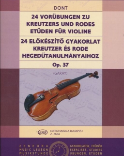 Jakob Dont: 24 előkészítő gyakorlat hegedűre Op.37