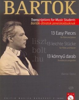Bartók Béla: 13 könnyű darab fuvolára és zongorára + CD