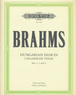 Johannes Brahms: Hungarian Dances 1,3,5 - hegedűre, zongorakísérettel