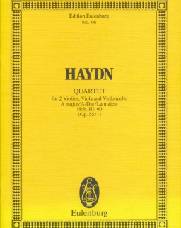 Joseph Haydn: String Quartet A major op. 55/1 Hob. III: 60 (Tost Quartets I No. 4) - kispartitúra