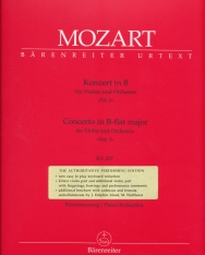 Wolfgang Amadeus Mozart: Concerto for Violin K.207 - hegedűre, zongorakísérettel
