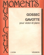 François-Joseph Gossec: Gavotte hegedűre, zongorakísérettel