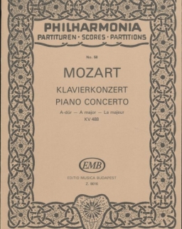 Wolfgang Amadeus Mozart: Concerto for piano K. 488 kispartitúra