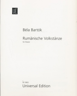 Bartók Béla: Rumänische Volktänze/Román népi táncok zongorára
