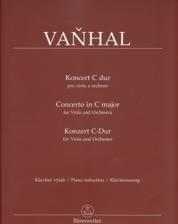 Jan Krtitel Vanhal: Concerto for Viola (C-dúr - brácsára, zongorakísérettel)