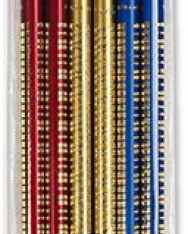 Ceruza szett - arany, kék, piros, klaviatúrás - 6 db.