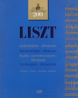 Liszt Ferenc: Emléklapok-Miniatűrök zongorára