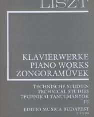 Liszt Ferenc: Technikai tanulmányok 3 (Supplement 3) fűzve