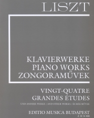 Liszt Ferenc: Vingt-Quatre Grandes Études (supplement 4.) fűzve