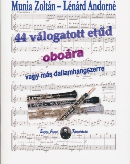 Munia-Lénárd: 44 válogatott etűd oboára vagy más dallamhangszerre