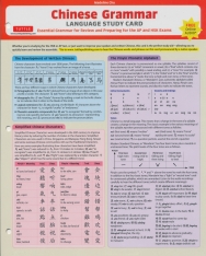 Chinese Grammar Language Study Card