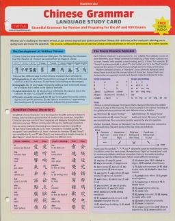 Chinese Grammar Language Study Card