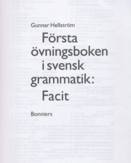 Första övningsboken i svensk grammatik Facit