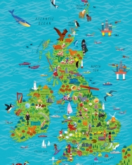 Children's Poster - Wall Map of the United Kingdom and Ireland