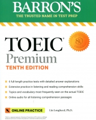 Barron's TOEIC Premium 6 Practice Tests + Online Audio 10th Edition