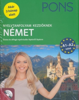 PONS Nyelvtanfolyam kezdőknek Német Tankönyv + 4 CD - Új Kiadás