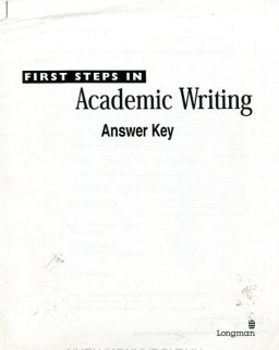 First Steps in Academic Writing - 1st Edition Answer Key