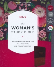 The NKJV, Woman's Study Bible, Leathersoft, Brown/Burgundy, Red Letter, Full-Color: Receiving God's Truth for Balance, Hope, and Transformation