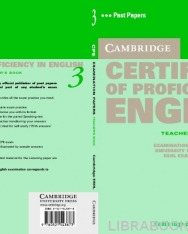 Cambridge Certificate of Proficiency in English 3 Official Examination Past Papers Teacher's Book