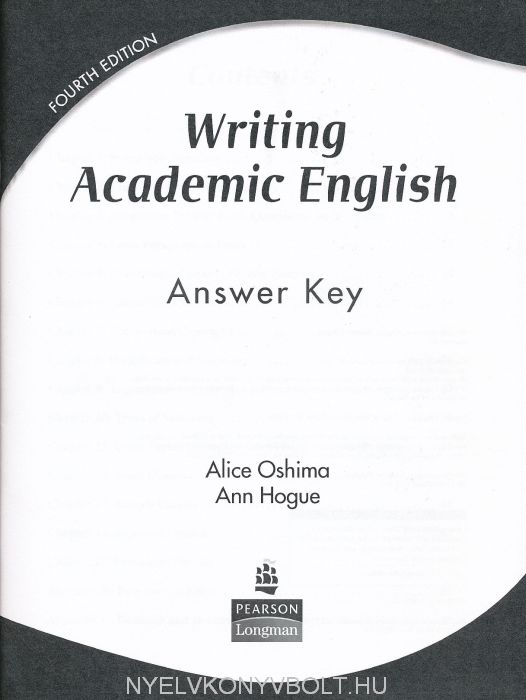 Writing Academic English 4th Edition Answer Key Nyelvkönyv