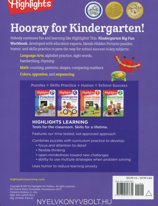 The Big Fun Kindergarten Activity Book: Build skills and confidence ...