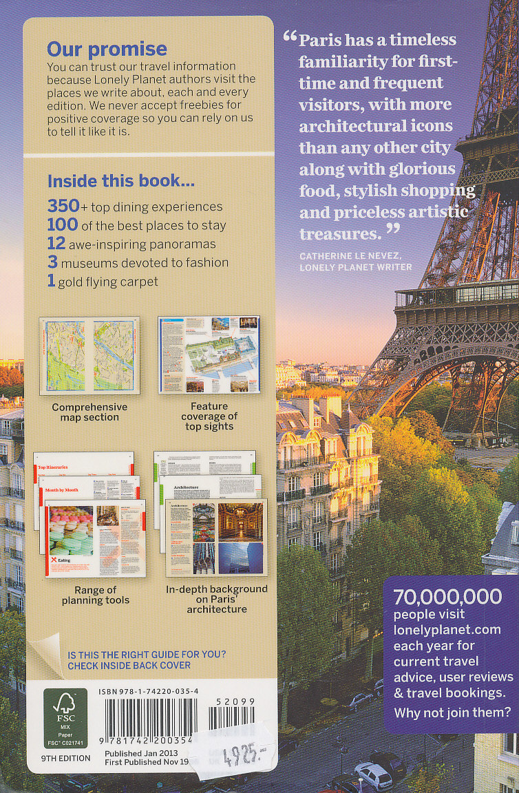 Lonely Planet - Paris City Guide (9th Edition) | Nyelvkönyv forgalmazás - Nyelvkönyvbolt