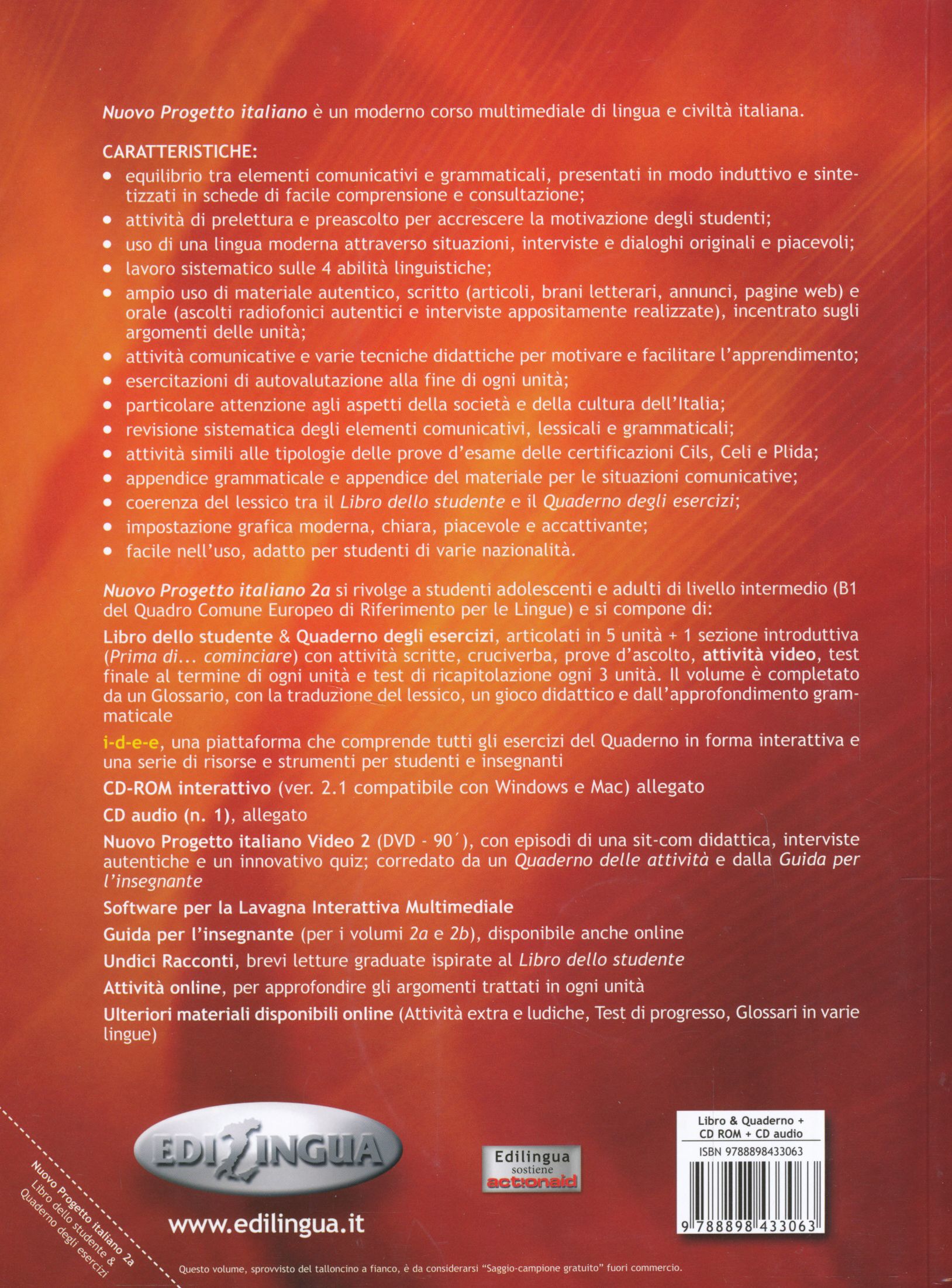 Nuovo Progetto Italiano 2A Libro dello studente & Quaderno degli esercizi + CDROM+Audio CD